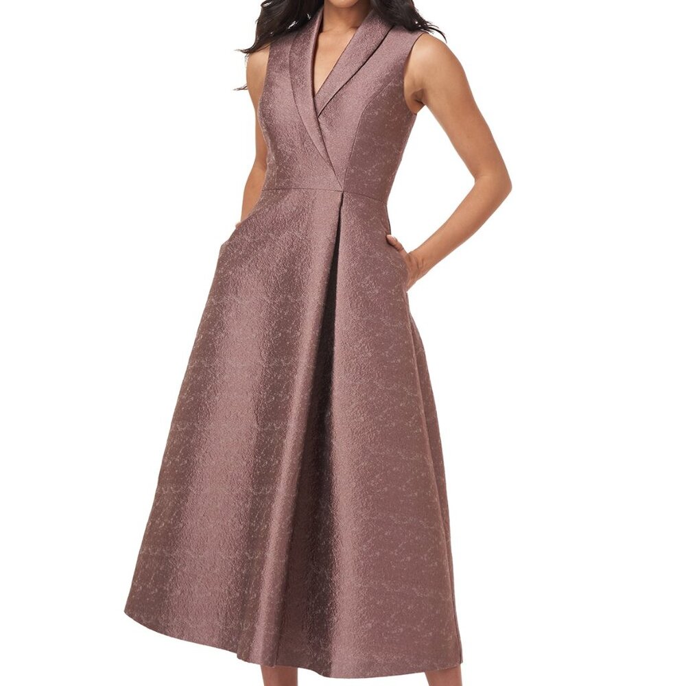 NWT Kay Unger Whitney Tea Length Dress Size 6